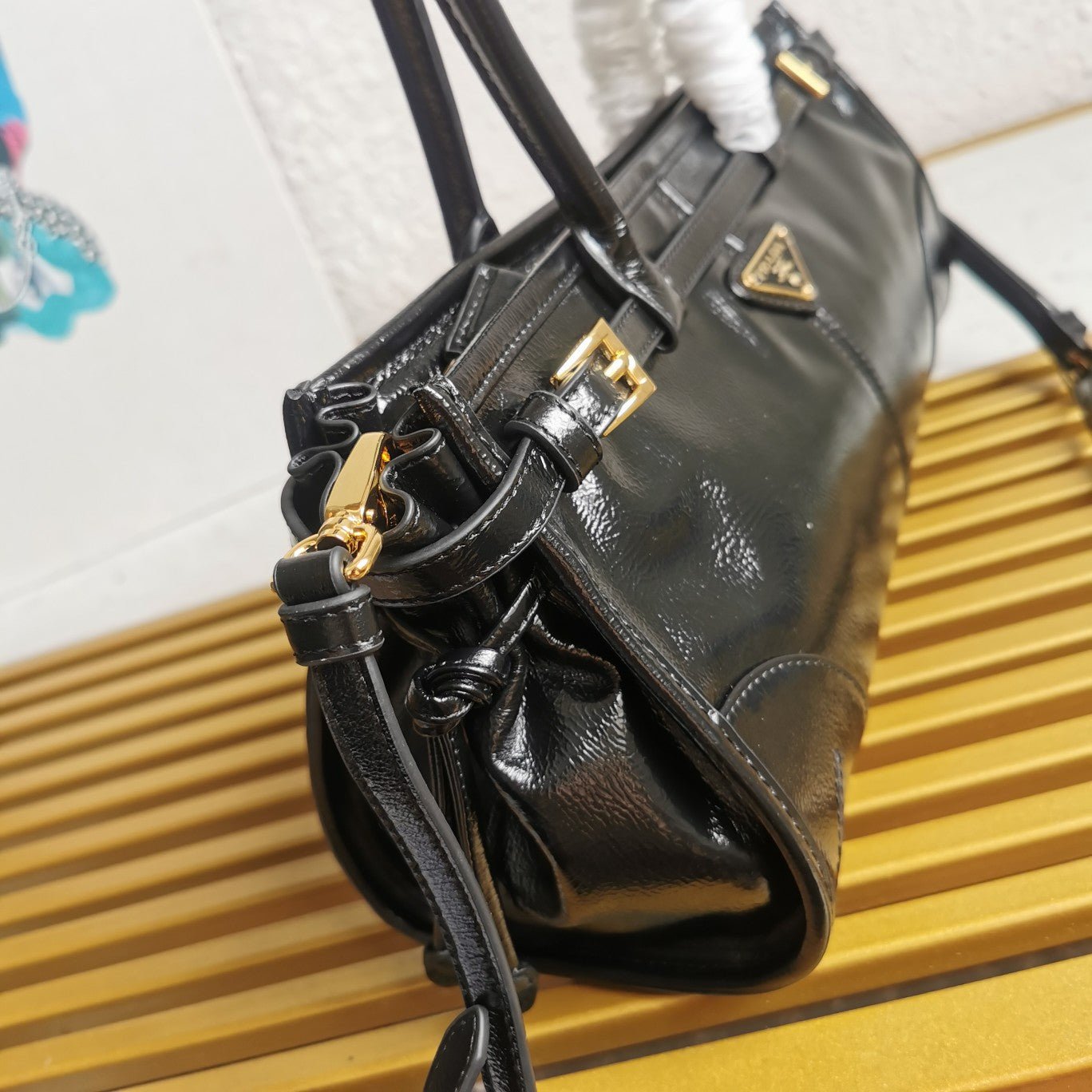 ＰＲＤＡ BONNIE MEDIUM LEATHER HANDBAG BLACK
