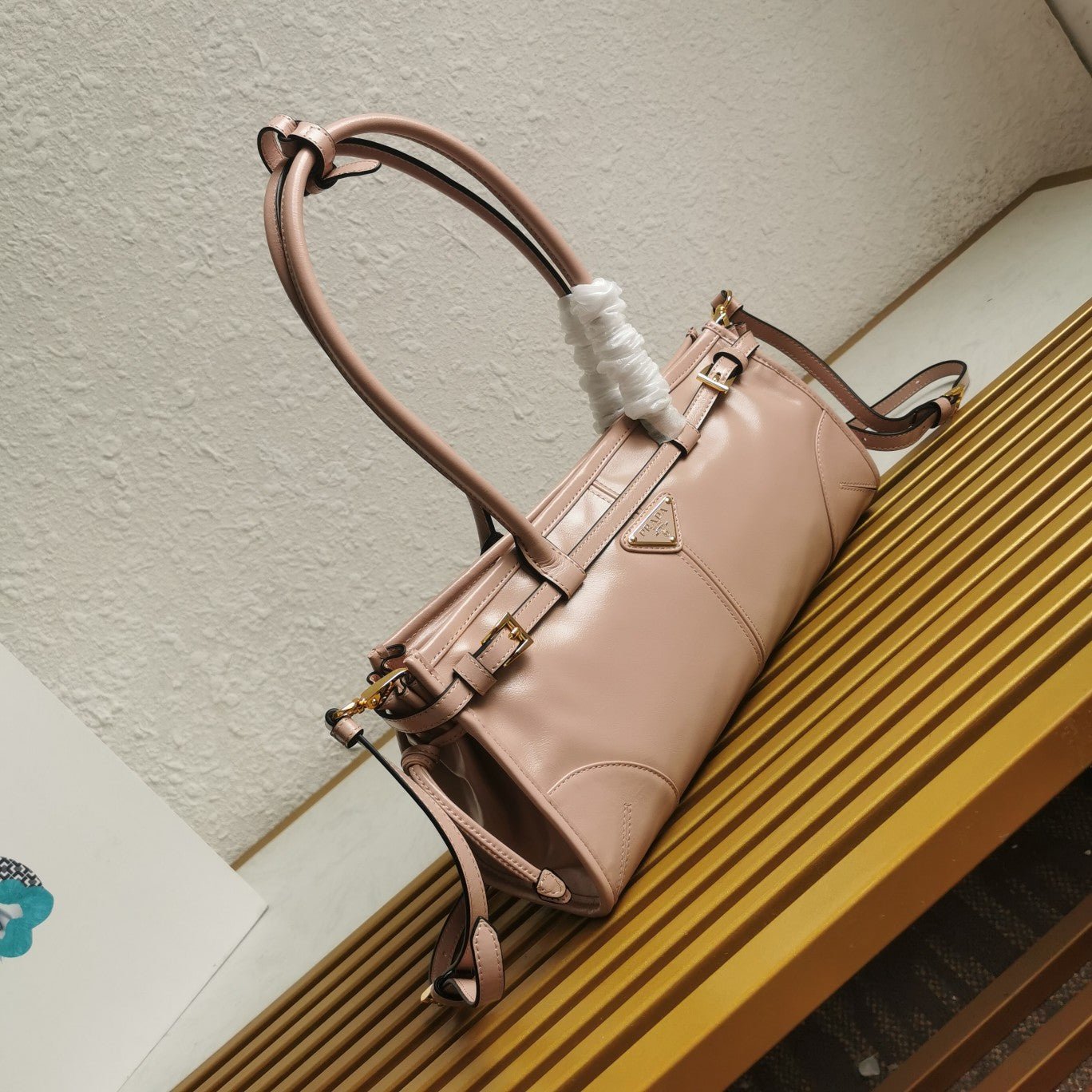 ＰＲＤＡ BONNIE MEDIUM LEATHER HANDBAG CAMEO