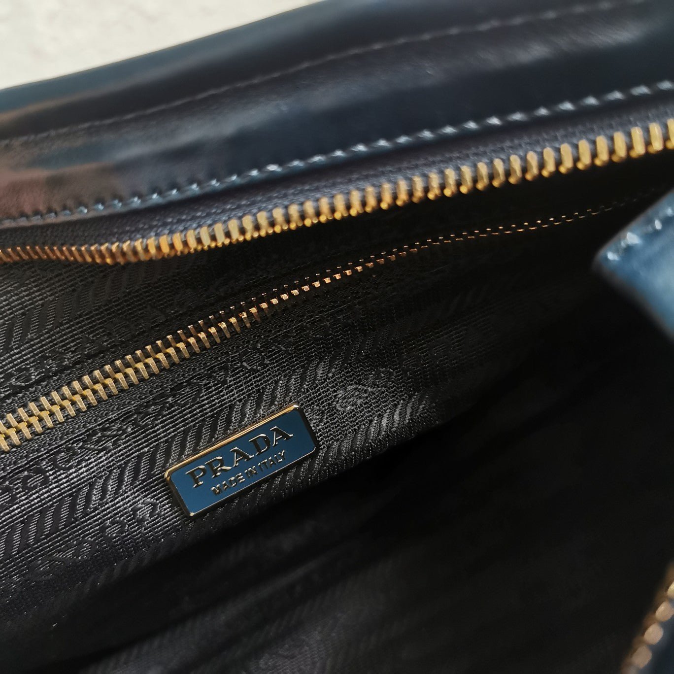 ＰＲＤＡ BONNIE MEDIUM LEATHER HANDBAG DENIM