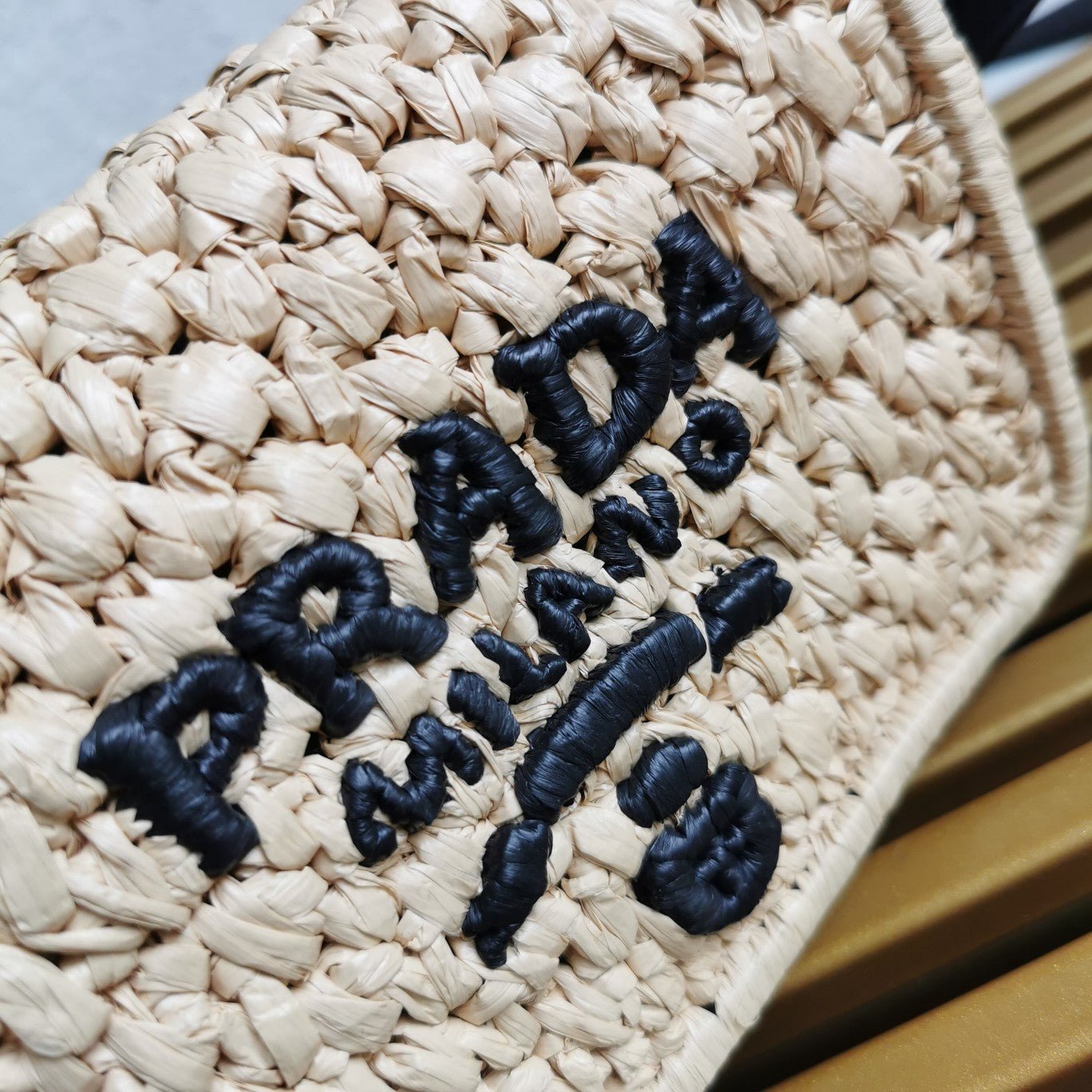 ＰＲＤＡ CROCHET AND LEATHER SHOULDER BAG