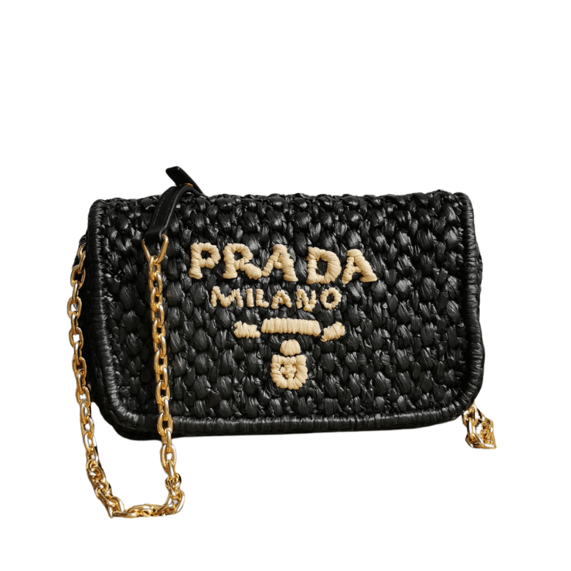 ＰＲＤＡ CROCHET SHOULDER BAG BLACK