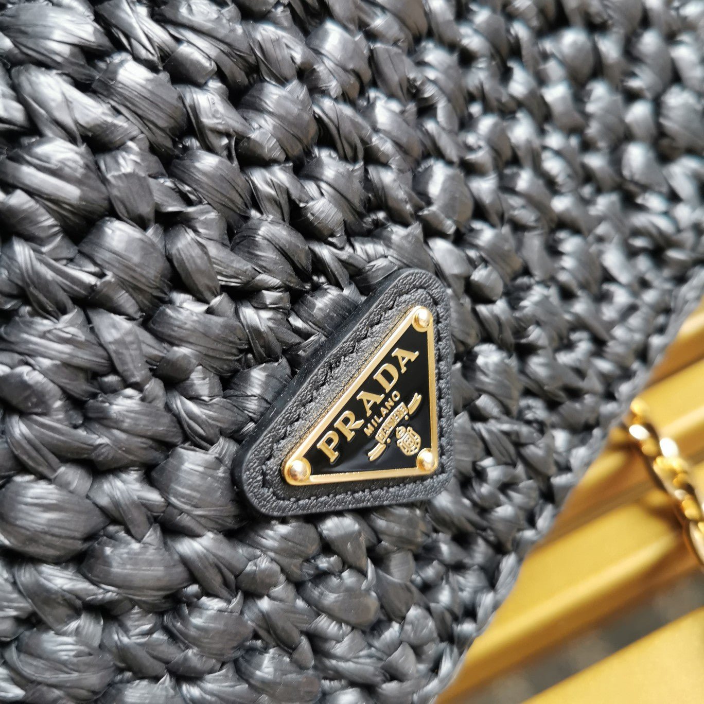 ＰＲＤＡ CROCHET SHOULDER BAG BLACK