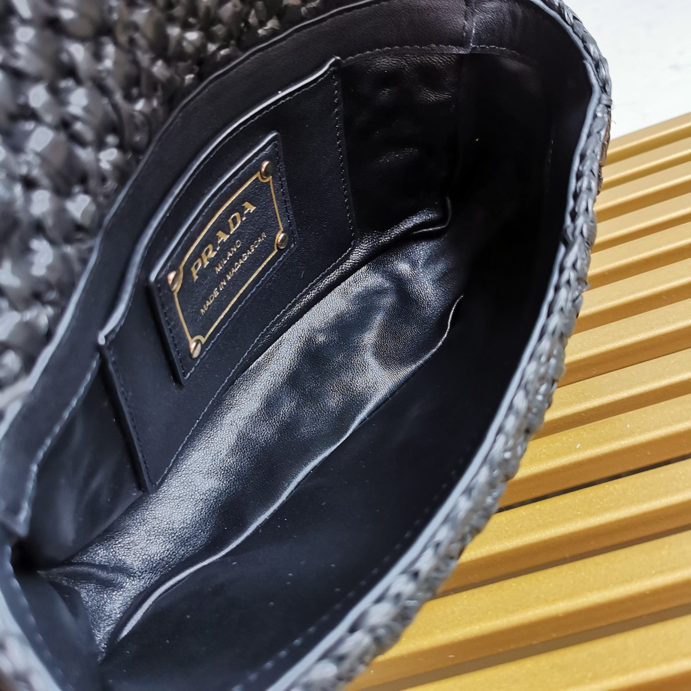 ＰＲＤＡ CROCHET SHOULDER BAG BLACK