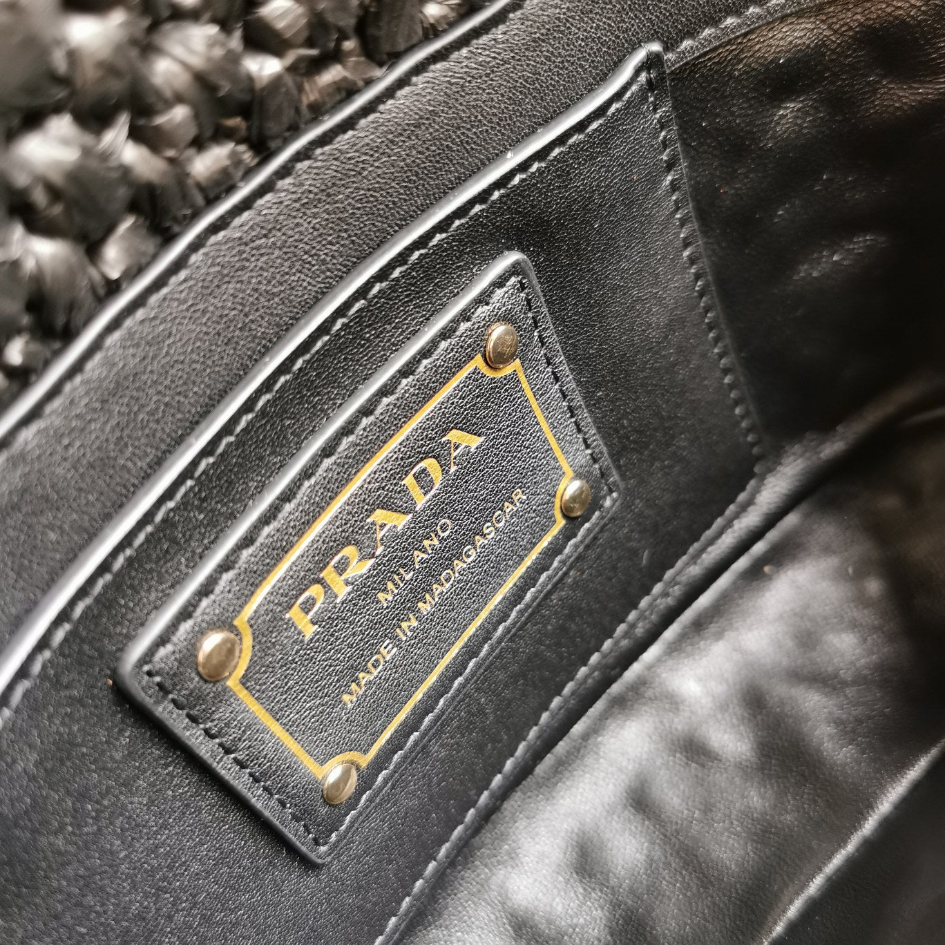 ＰＲＤＡ CROCHET SHOULDER BAG BLACK