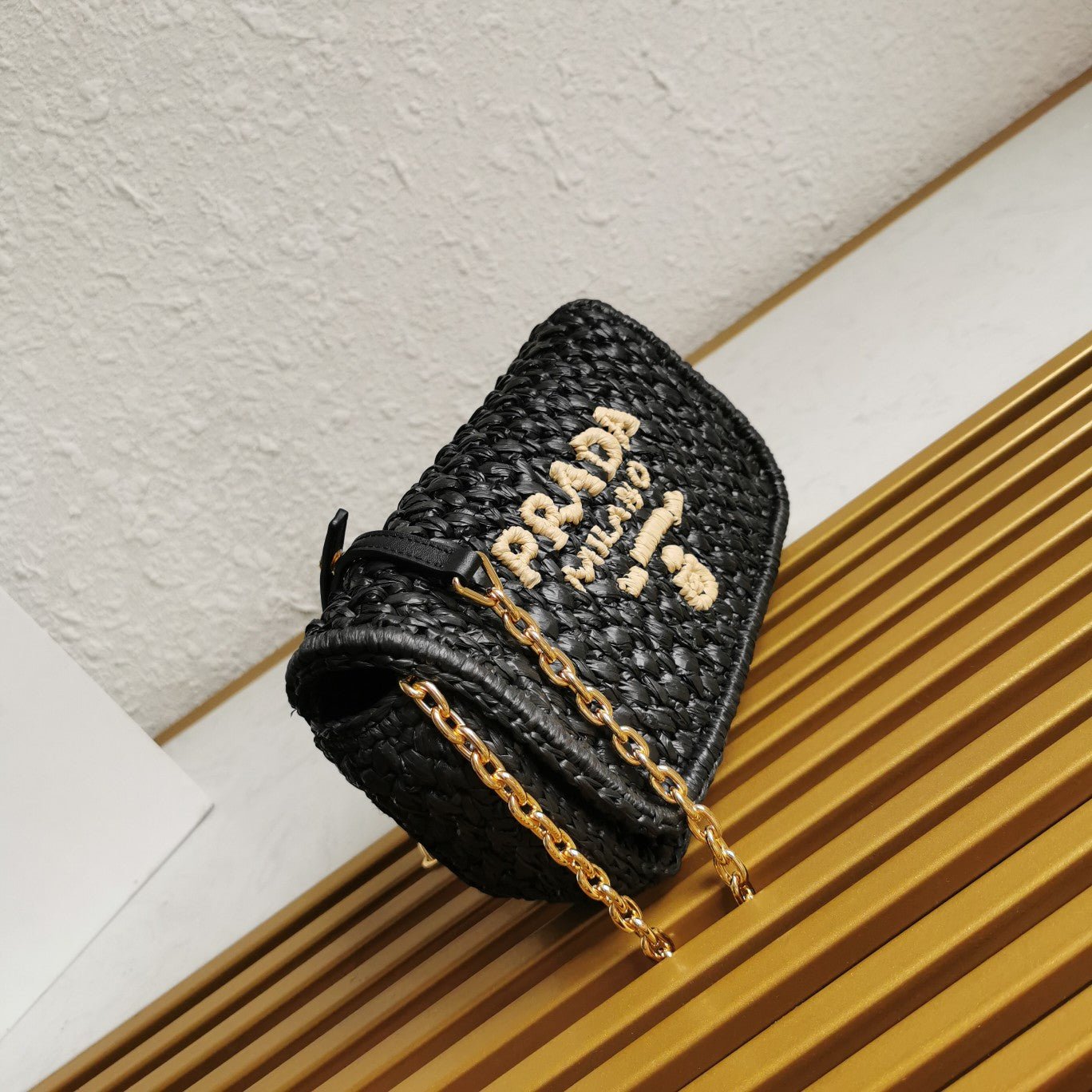 ＰＲＤＡ CROCHET SHOULDER BAG BLACK
