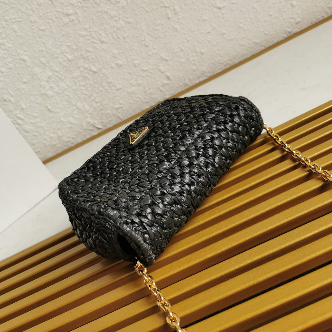 ＰＲＤＡ CROCHET SHOULDER BAG BLACK