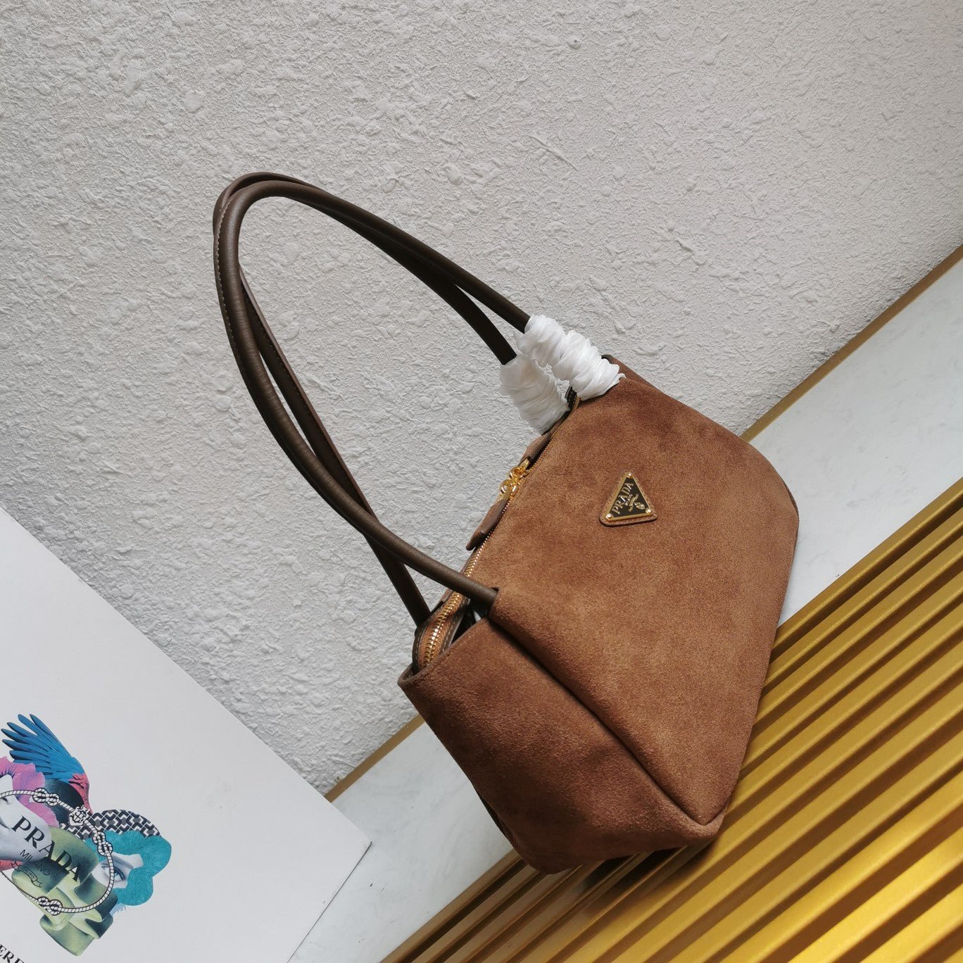 ＰＲＤＡ DARLING MEDIUM SUEDE SHOULDER BAG
