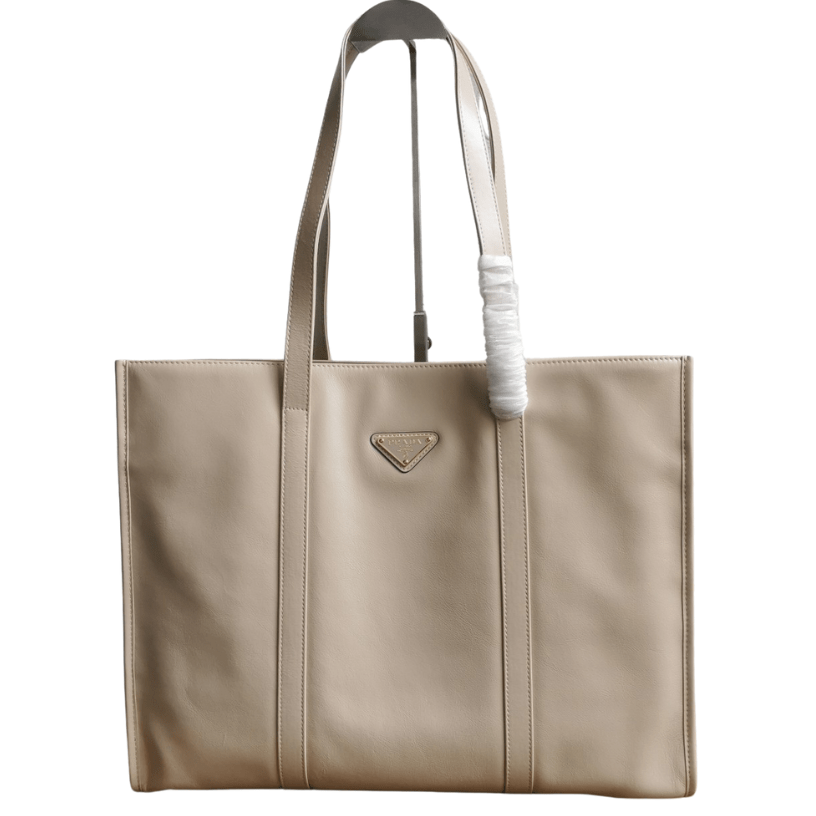 ＰＲＤＡ LARGE LEATHER TOTE BAG TRAVERTINE