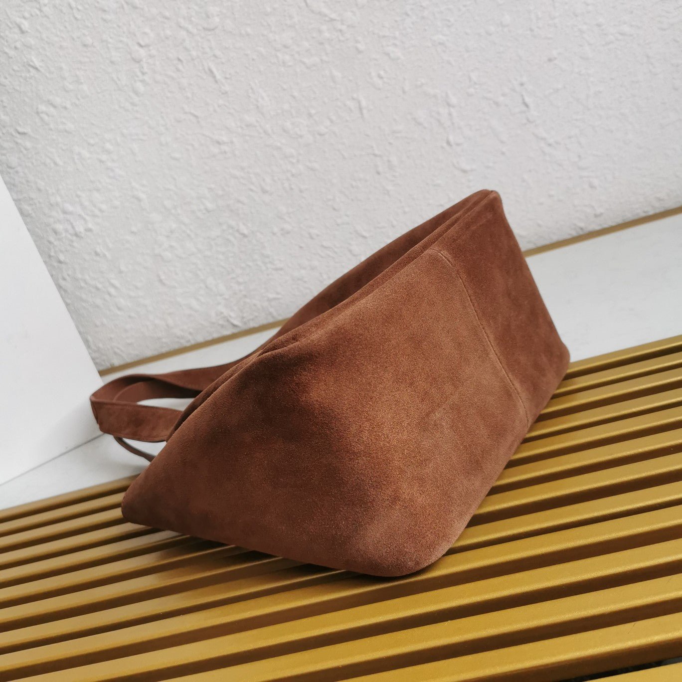 ＰＲＤＡ LARGE SUEDE SHOPPING BAG COCOA BROWN