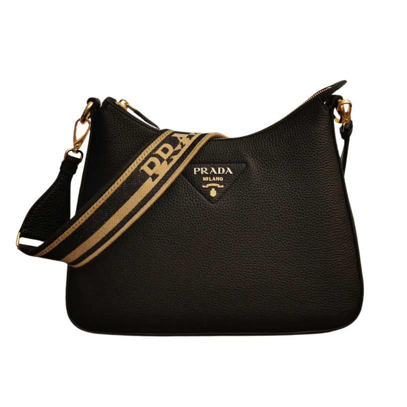 ＰＲＤＡ LEATHER SHOULDER BAG BLACK