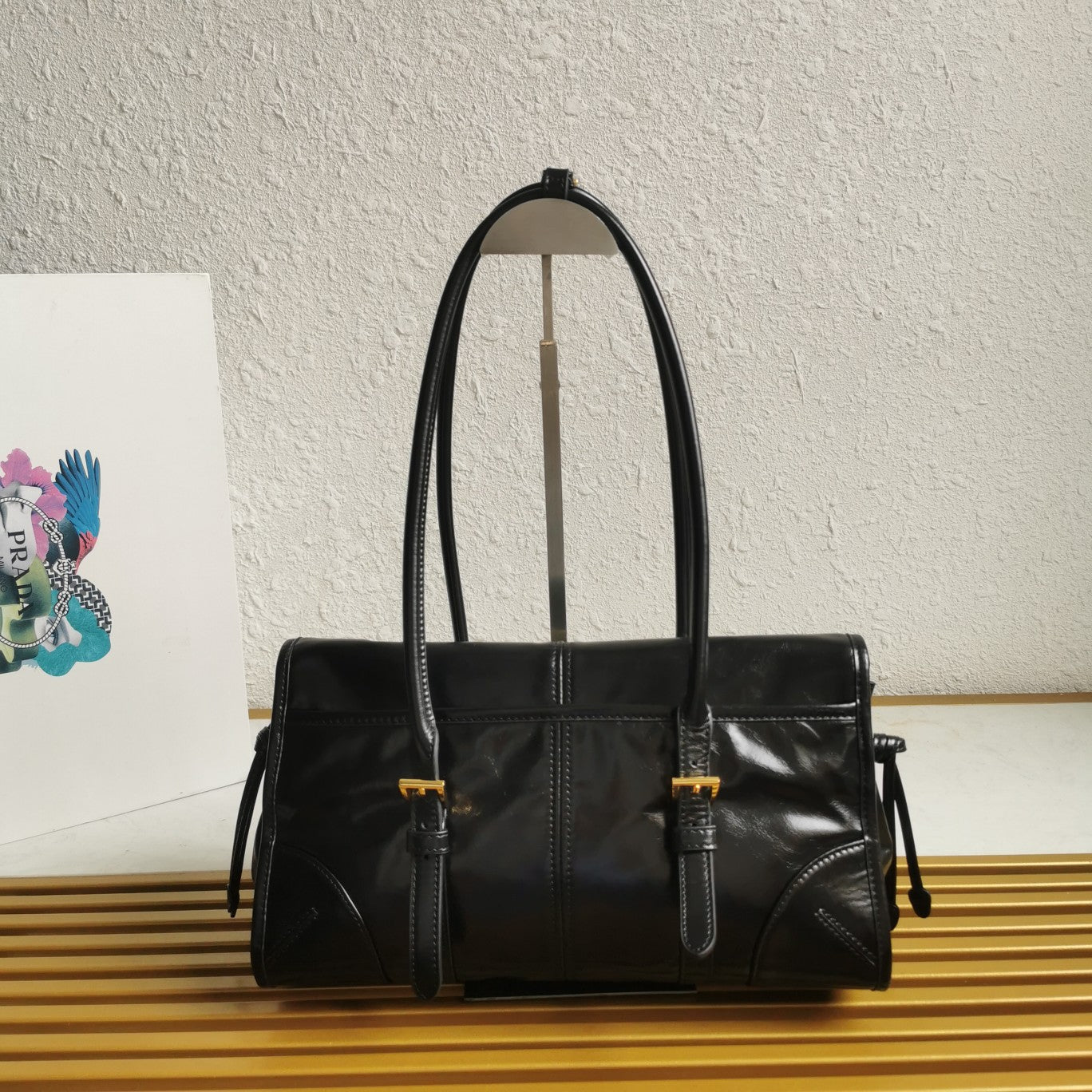 ＰＲＤＡ LEATHER SHOULDER BAG MEDIUM