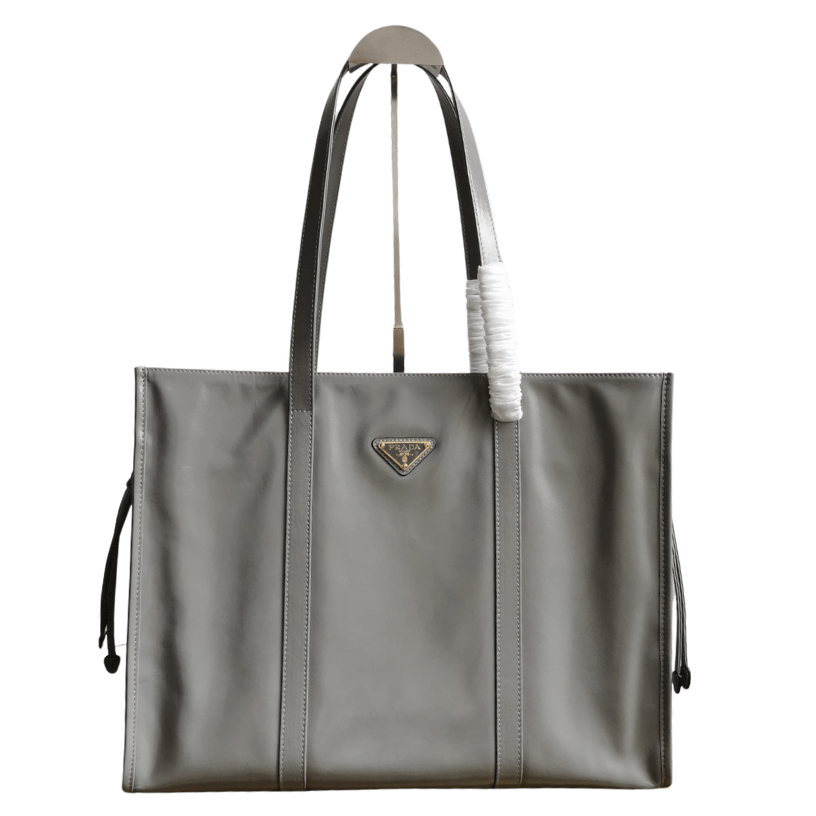 ＰＲＤＡ LEATHER TOTE BAG GRAY