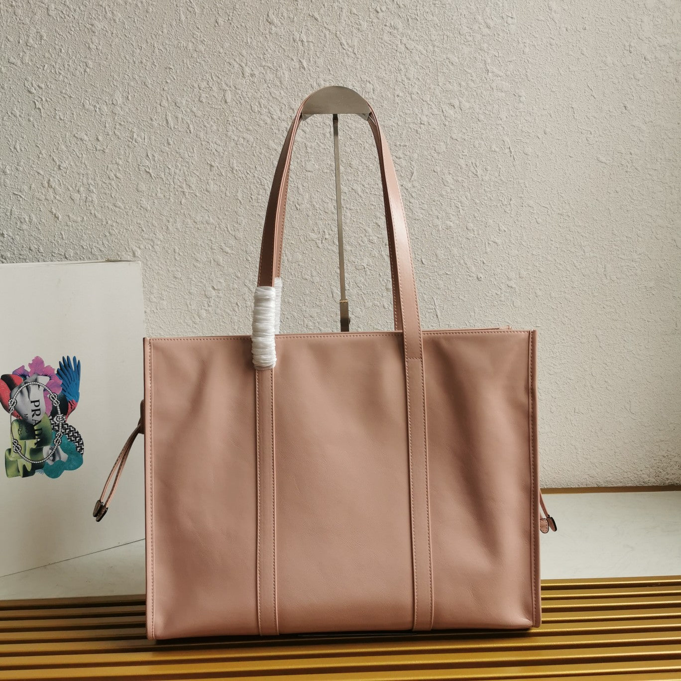 ＰＲＤＡ LEATHER TOTE BAG LIGHT PINK