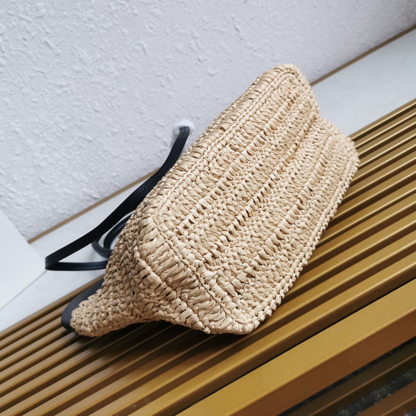 ＰＲＤＡ MEDIUM CROCHET AND LEATHER TOTE BAG