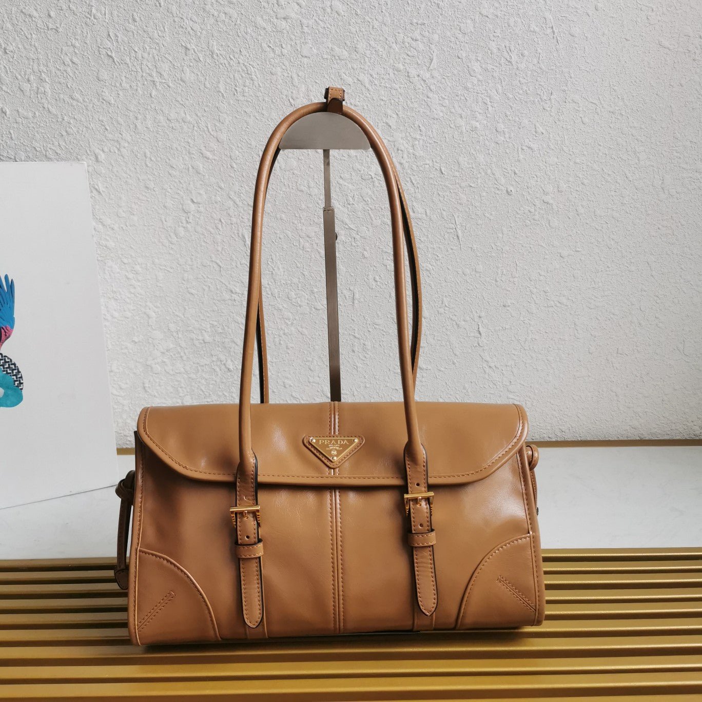 ＰＲＤＡ MEDIUM LEATHER SHOULDER BAG CARAMEL