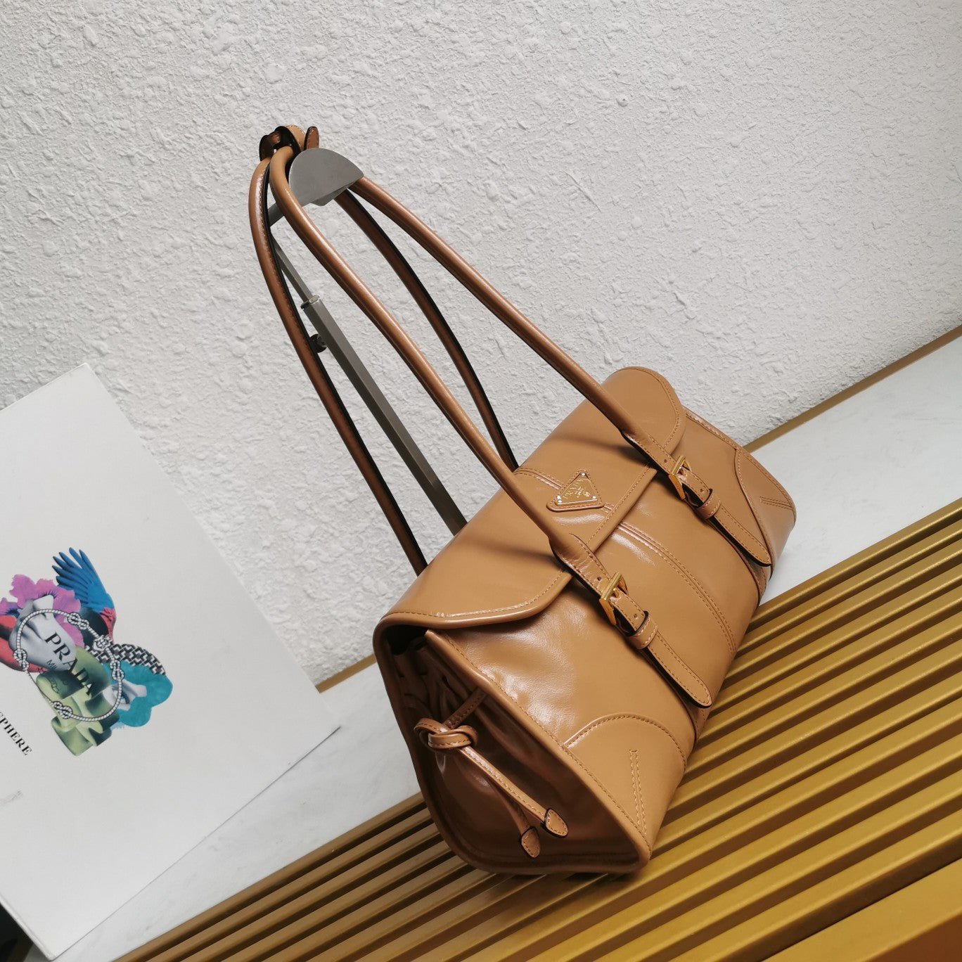 ＰＲＤＡ MEDIUM LEATHER SHOULDER BAG CARAMEL