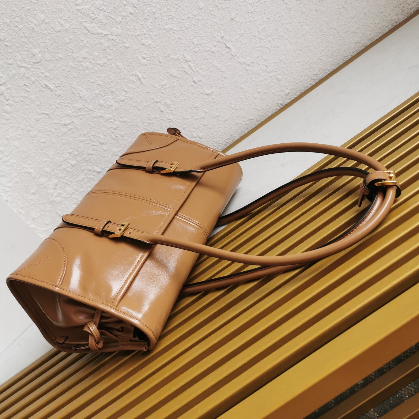 ＰＲＤＡ MEDIUM LEATHER SHOULDER BAG CARAMEL