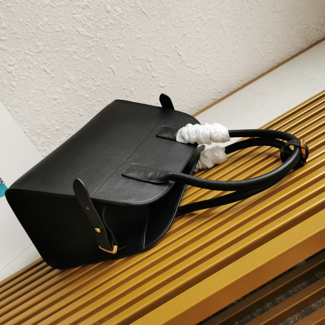 ＰＲＤＡ MEDIUM LEATHER TOTE BAG BLACK