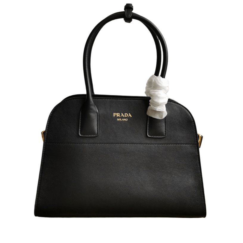 ＰＲＤＡ MEDIUM LEATHER TOTE BAG BLACK