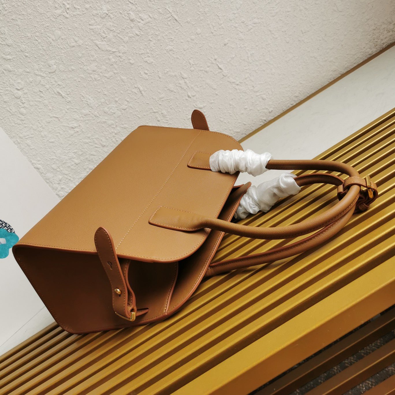 ＰＲＤＡ MEDIUM LEATHER TOTE BAG CARAMEL