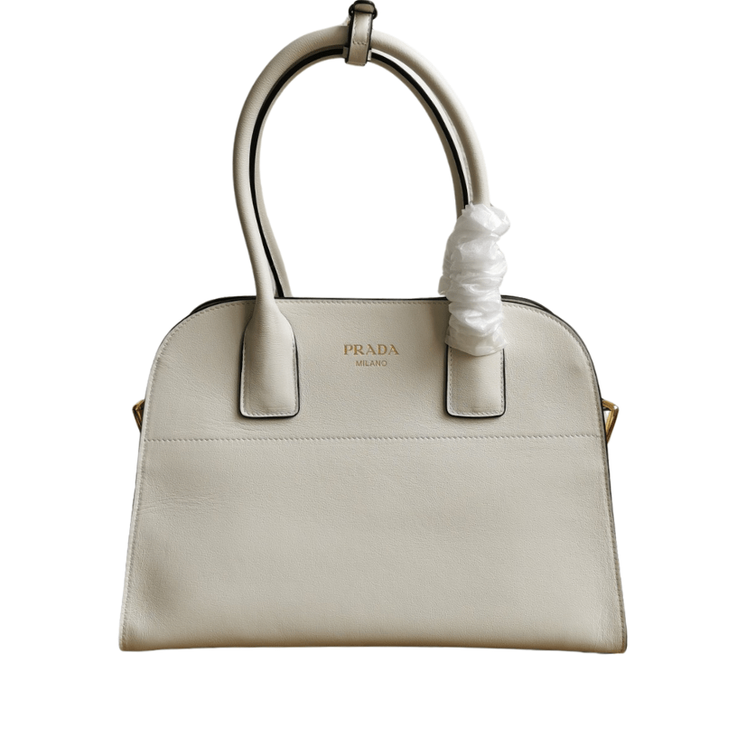 ＰＲＤＡ MEDIUM LEATHER TOTE BAG WHITE