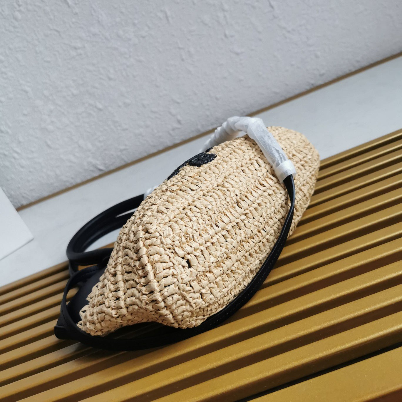 ＰＲＤＡ MINI CROCHET AND LEATHER TOTE BAG