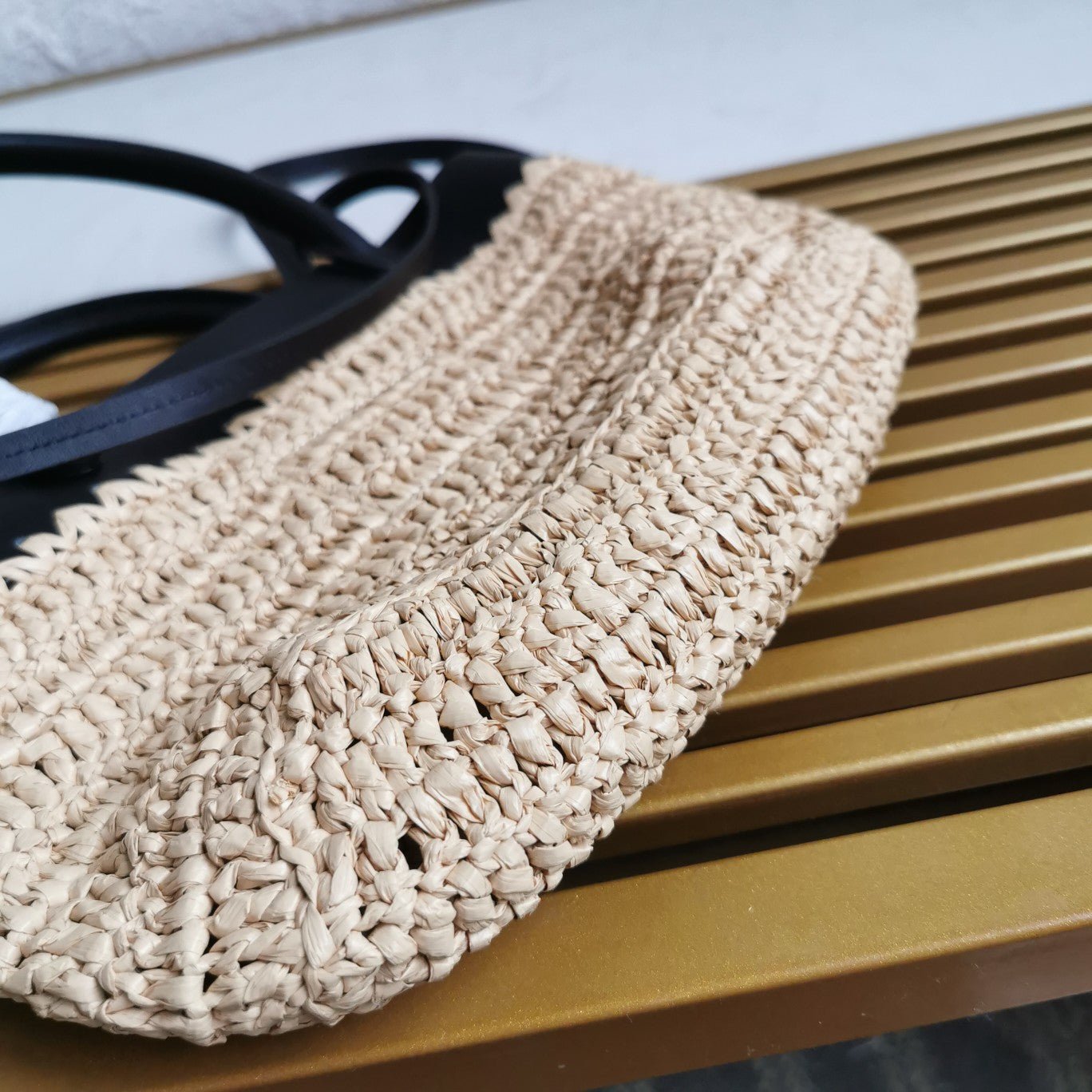 ＰＲＤＡ MINI CROCHET AND LEATHER TOTE BAG