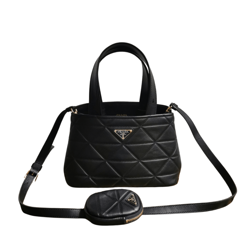 ＰＲＤＡ PADDED RE-NYLON BAG SMALL BLACK