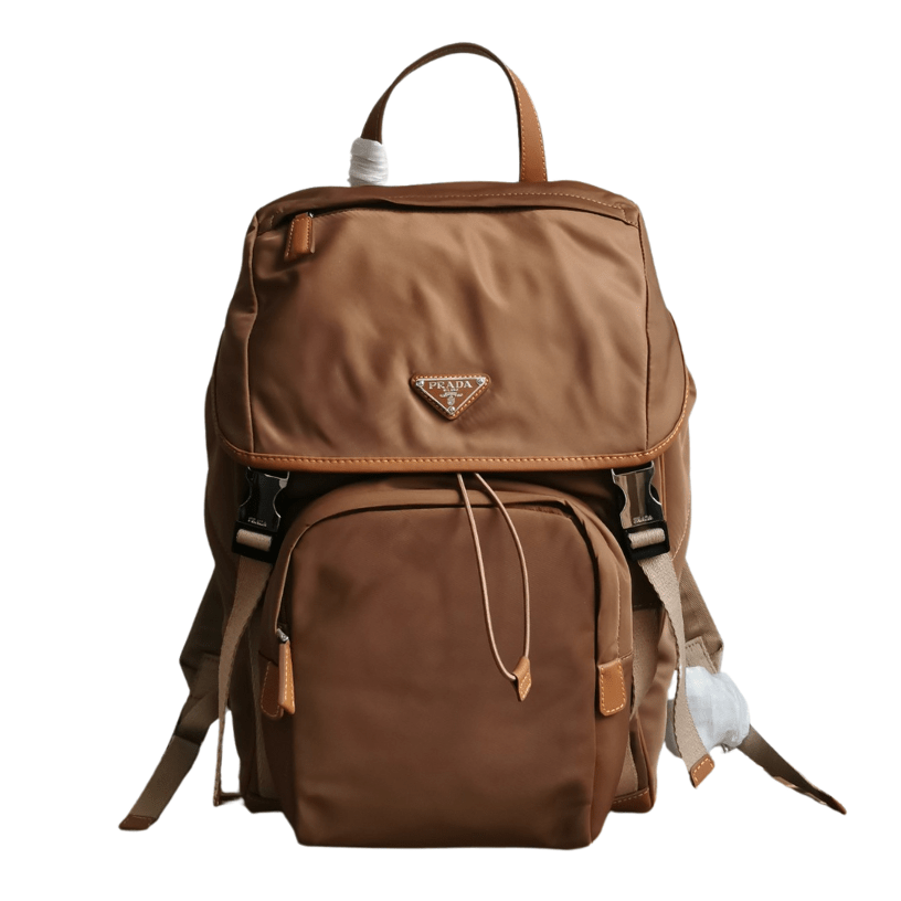 ＰＲＤＡ RE-NYLON AND LEATHER BACKPACK COCOA