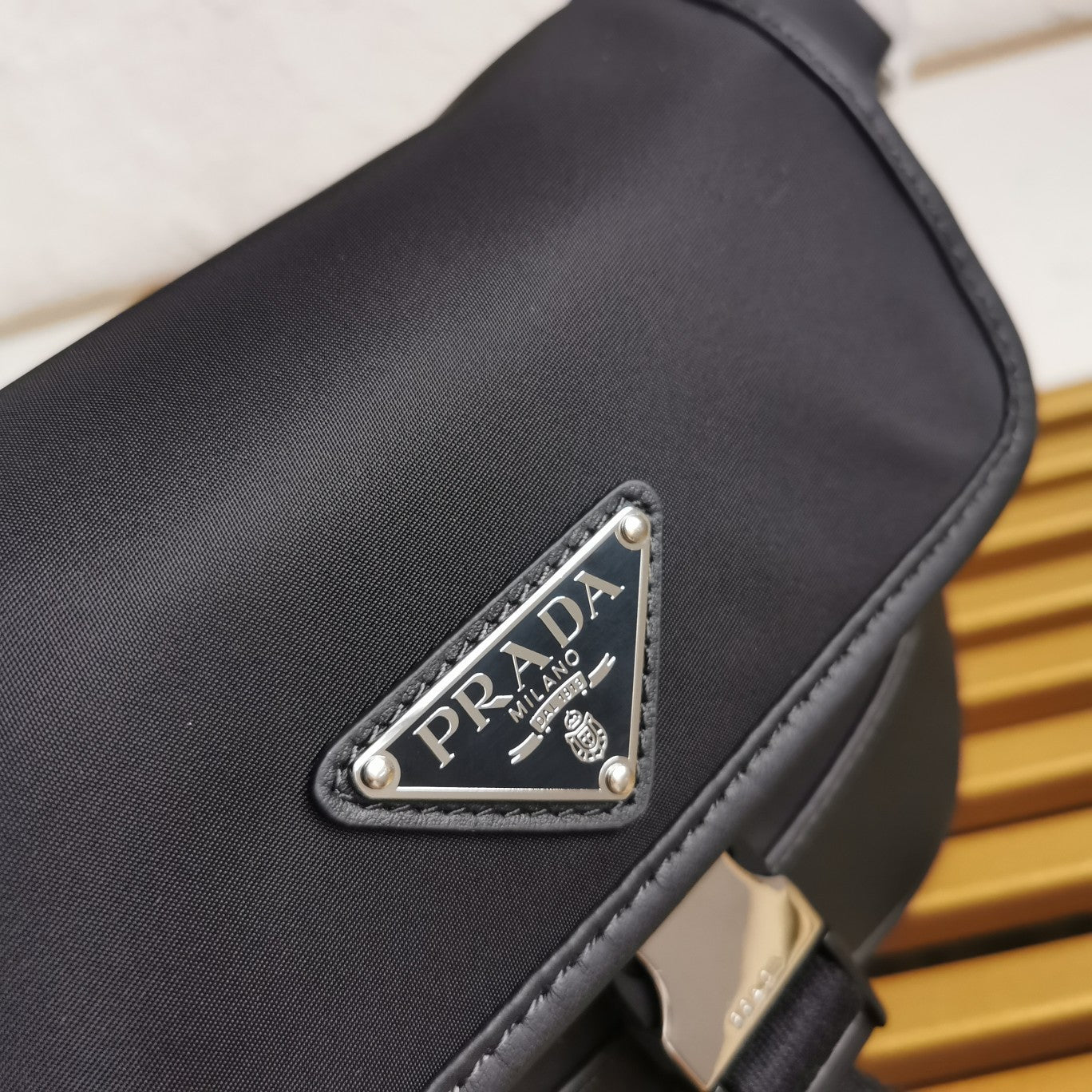 ＰＲＤＡ RE-NYLON AND LEATHER BELT BAG MUSK BLACK