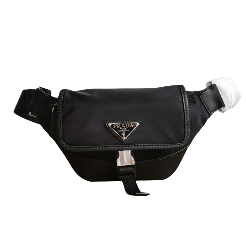 ＰＲＤＡ RE-NYLON AND LEATHER BELT BAG MUSK BLACK