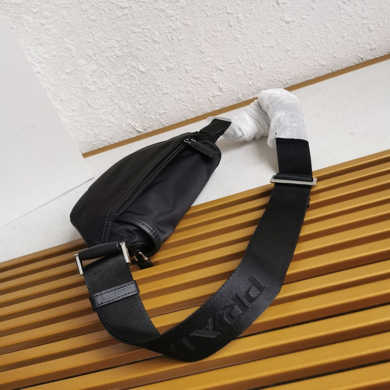 ＰＲＤＡ RE-NYLON AND LEATHER BELT BAG MUSK BLACK