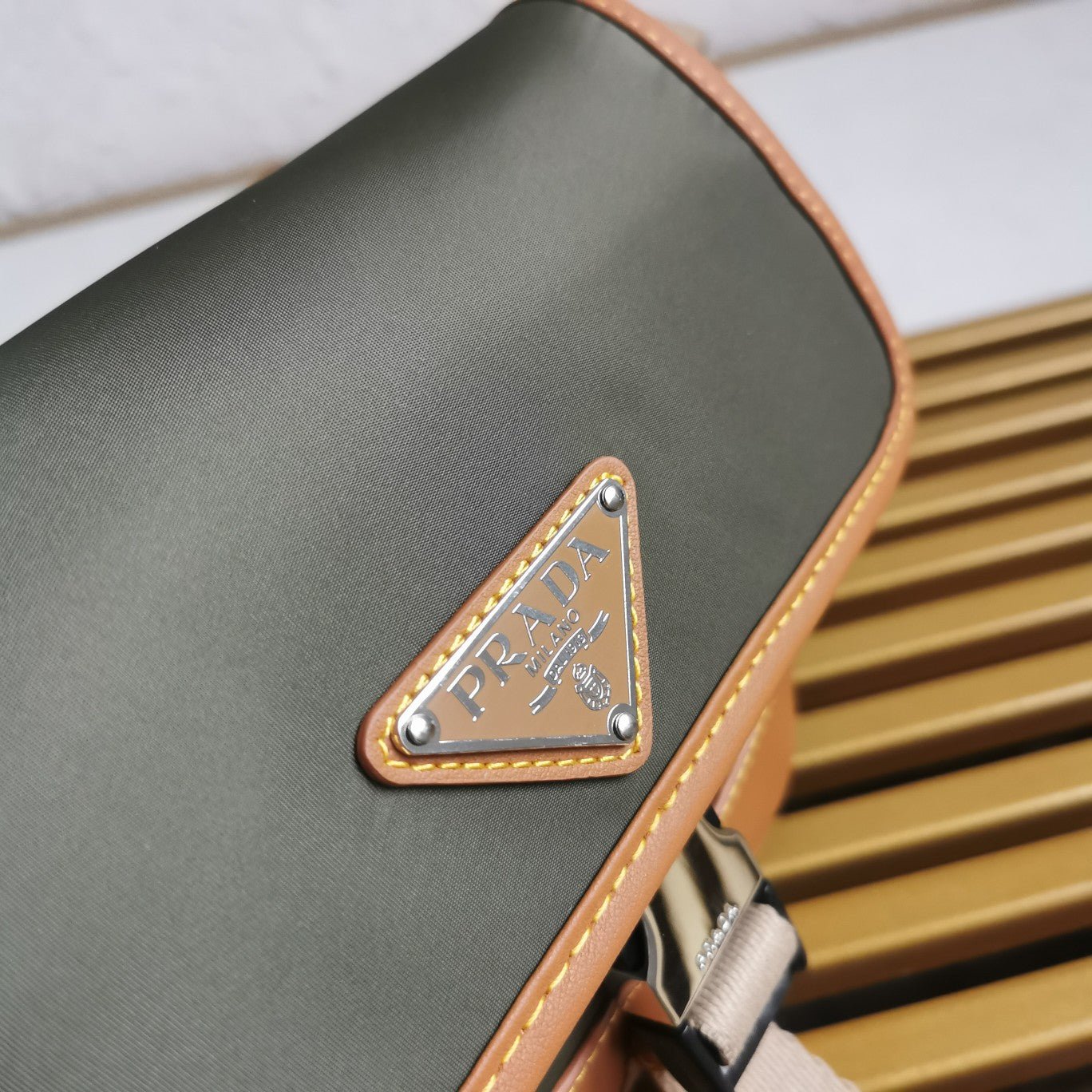 ＰＲＤＡ RE-NYLON AND LEATHER BELT BAG MUSK GREEN/COCOA