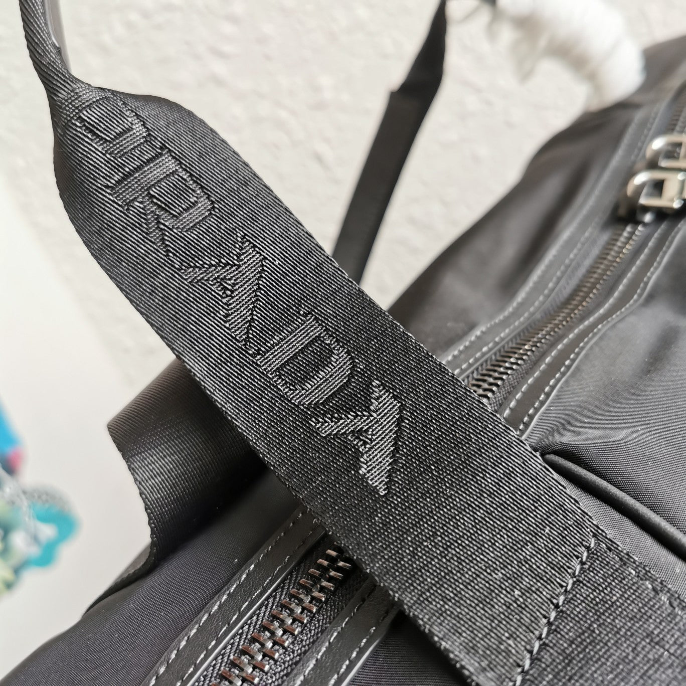 ＰＲＤＡ RE-NYLON AND LEATHER DUFFEL BAG BLACK