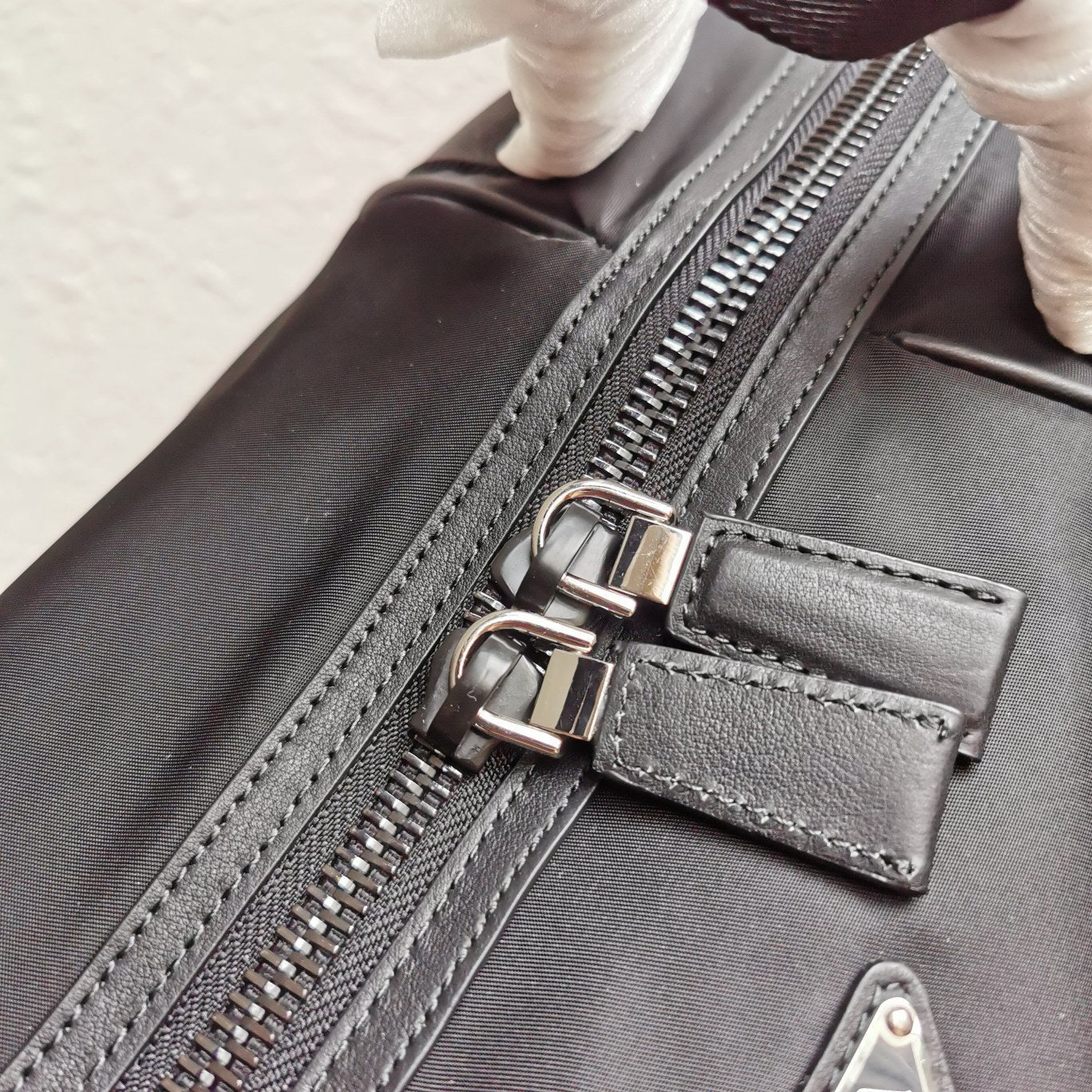 ＰＲＤＡ RE-NYLON AND LEATHER DUFFEL BAG BLACK