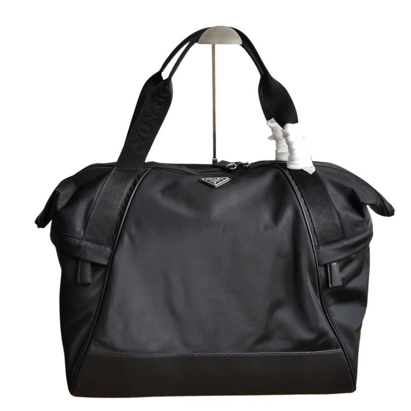 ＰＲＤＡ RE-NYLON AND LEATHER DUFFEL BAG BLACK