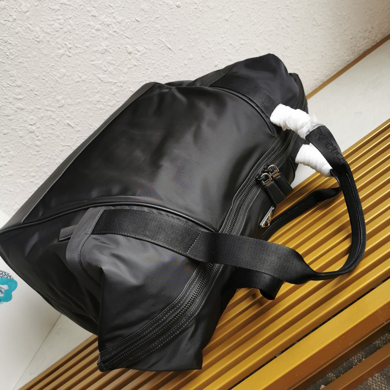 ＰＲＤＡ RE-NYLON AND LEATHER DUFFEL BAG BLACK