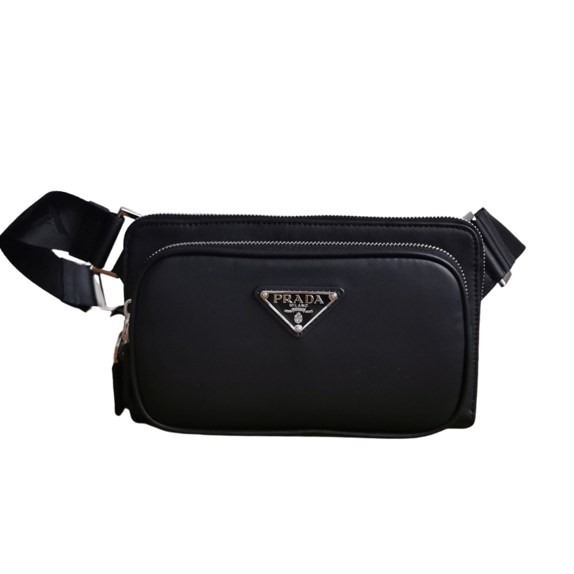 ＰＲＤＡ RE-NYLON AND LEATHER SHOULDER BAG