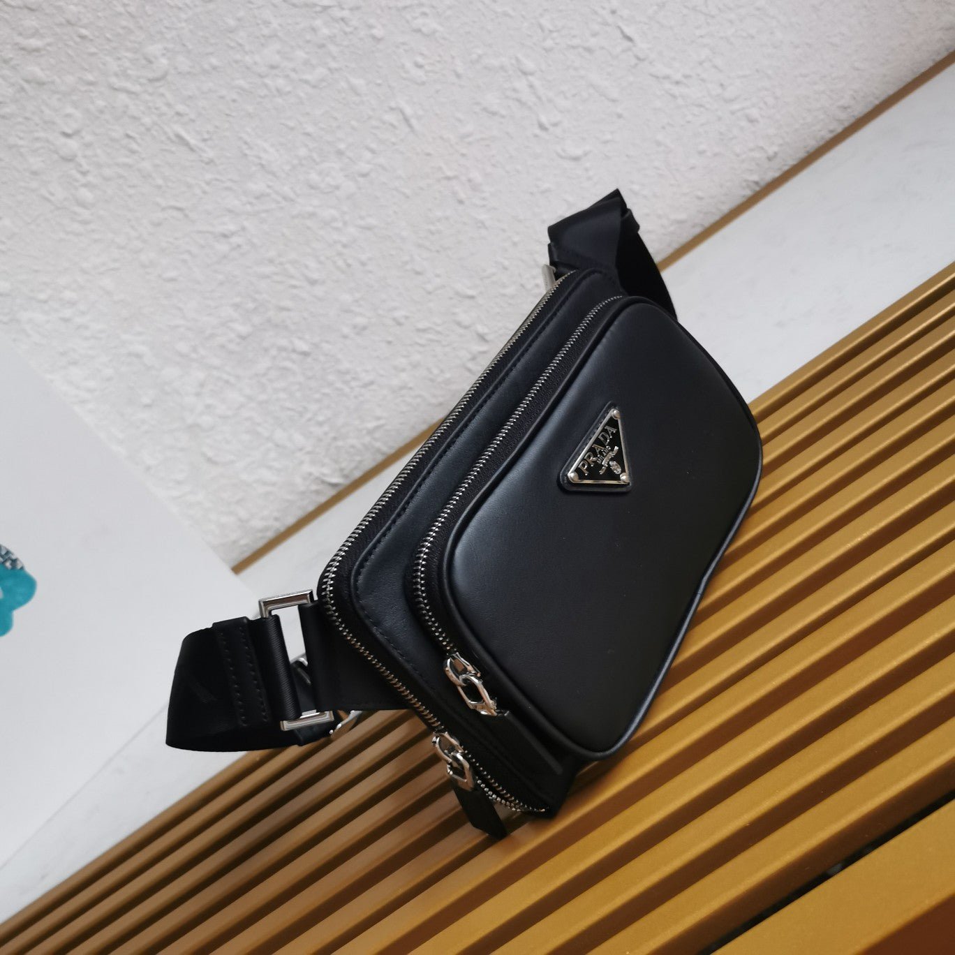 ＰＲＤＡ RE-NYLON AND LEATHER SHOULDER BAG