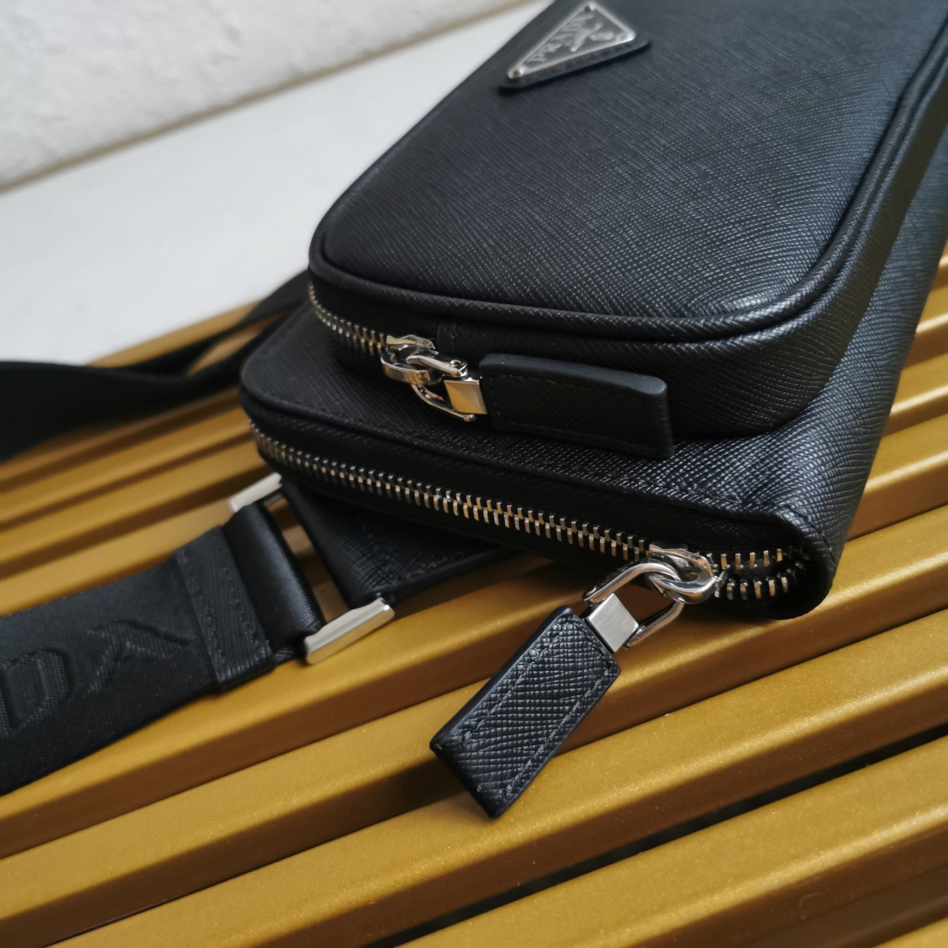 ＰＲＤＡ RE-NYLON AND SAFFIANO LEATHER SHOULDER BAG