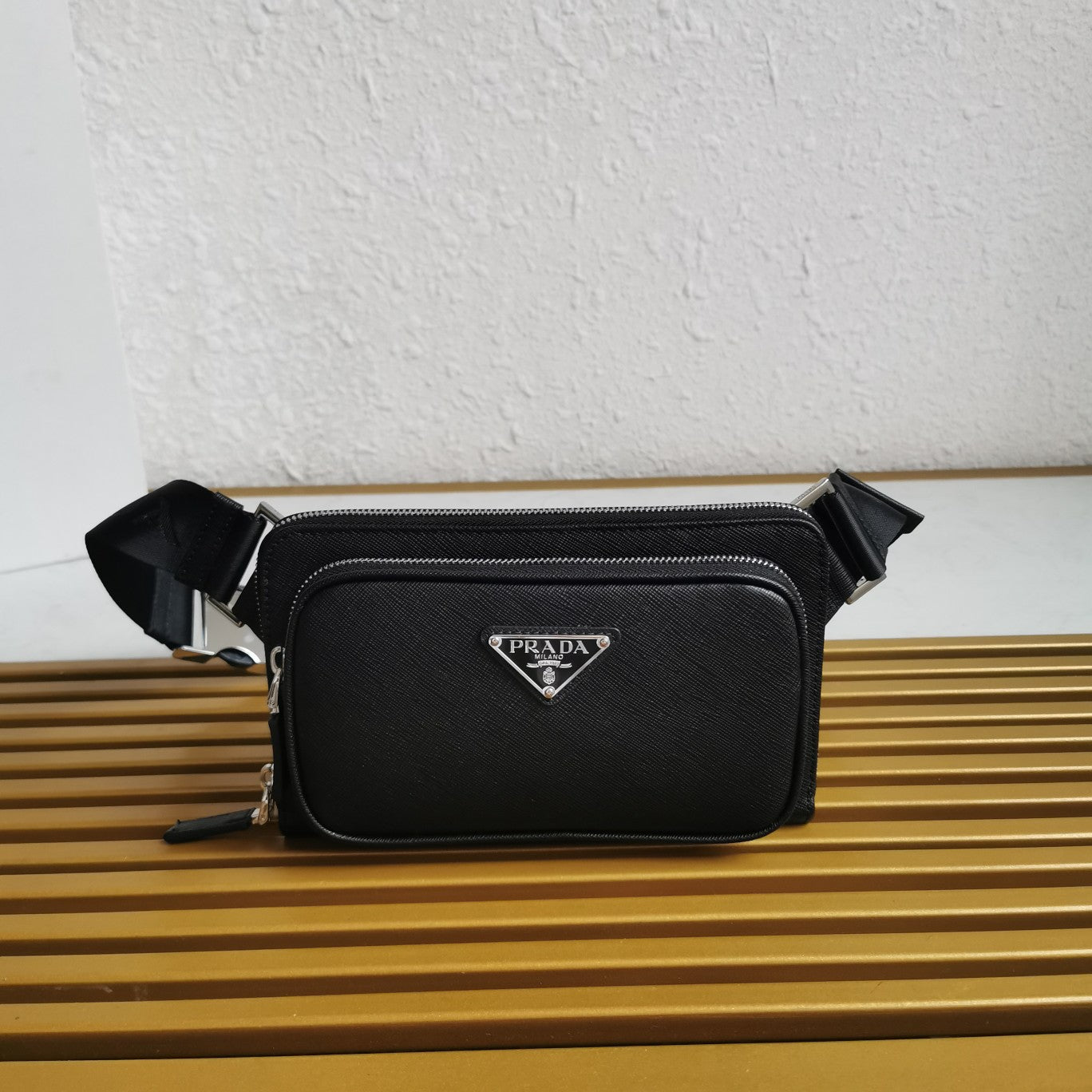 ＰＲＤＡ RE-NYLON AND SAFFIANO LEATHER SHOULDER BAG