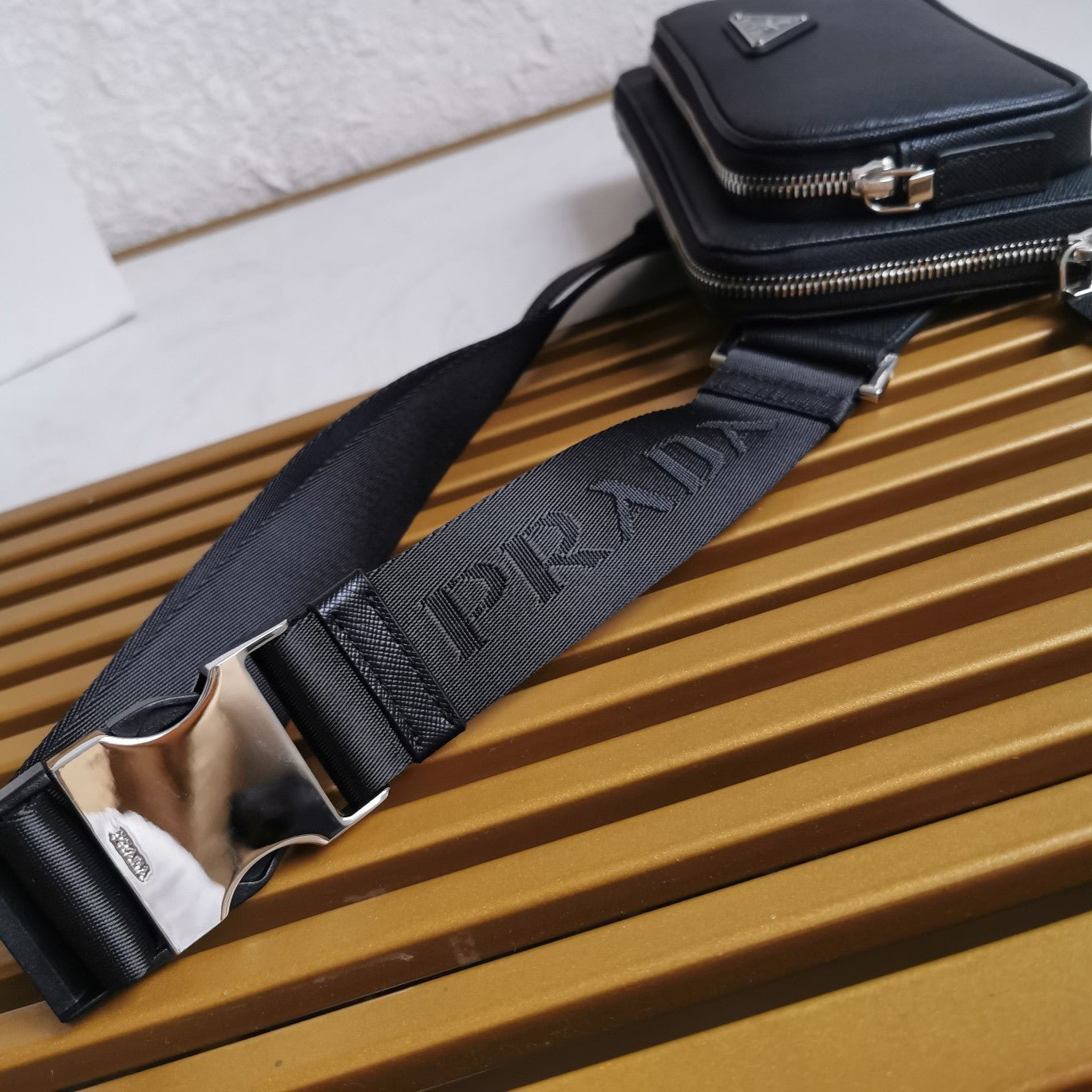 ＰＲＤＡ RE-NYLON AND SAFFIANO LEATHER SHOULDER BAG