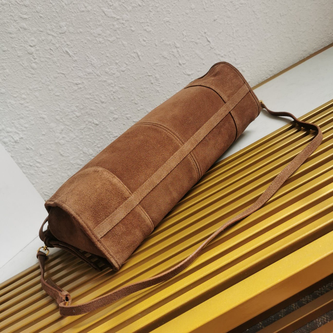 ＰＲＤＡ SUEDE TOP HANDLE BAG COCOA BROWN LARGE