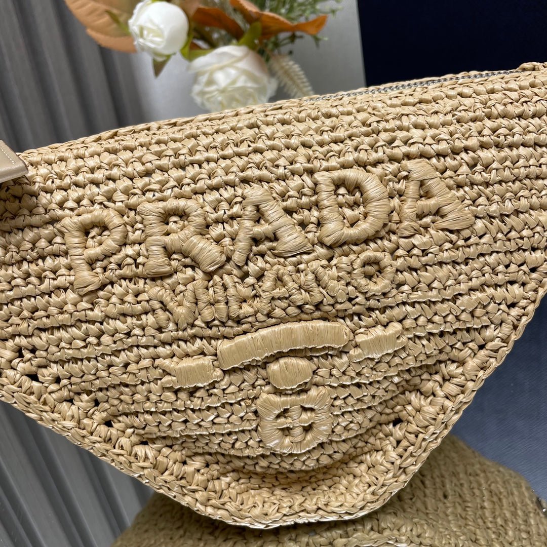 ＰＲＤＡ RAFFIA TRIANGLE CROSSBODY BAG