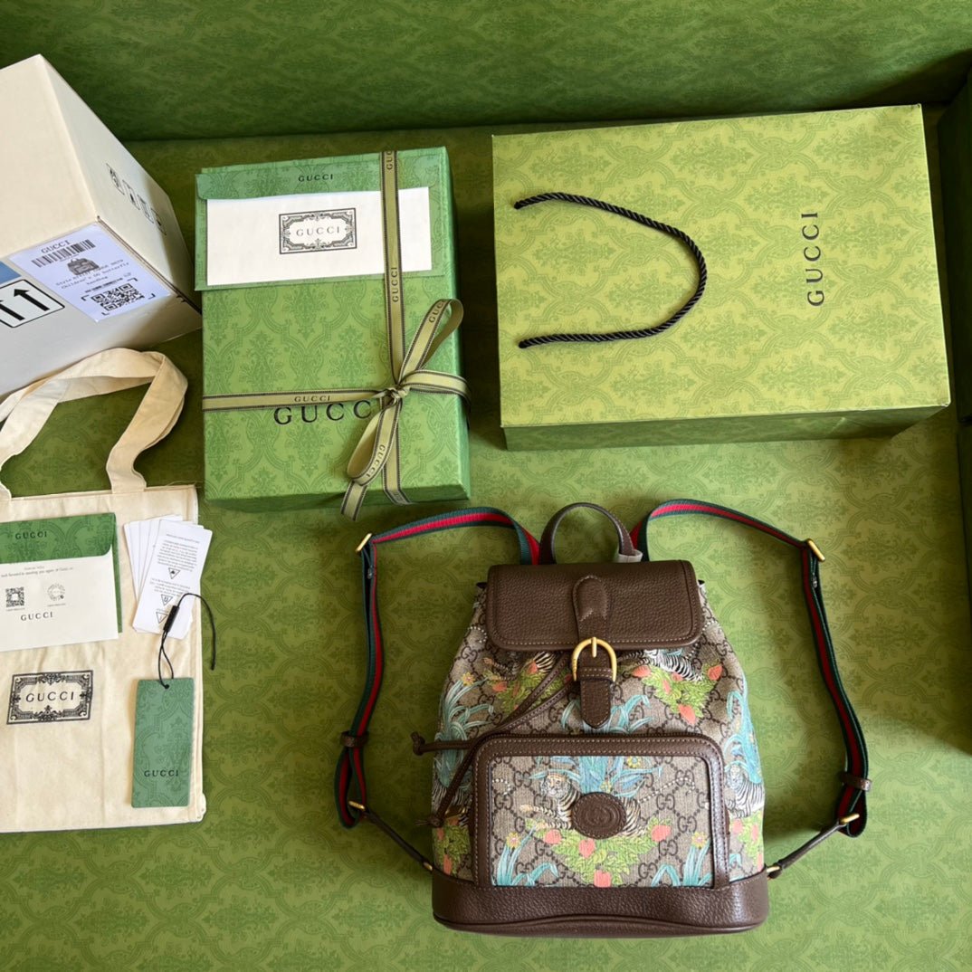 ＧＣＣＩTIGER GG BACKPACK BEIGE/EBONY