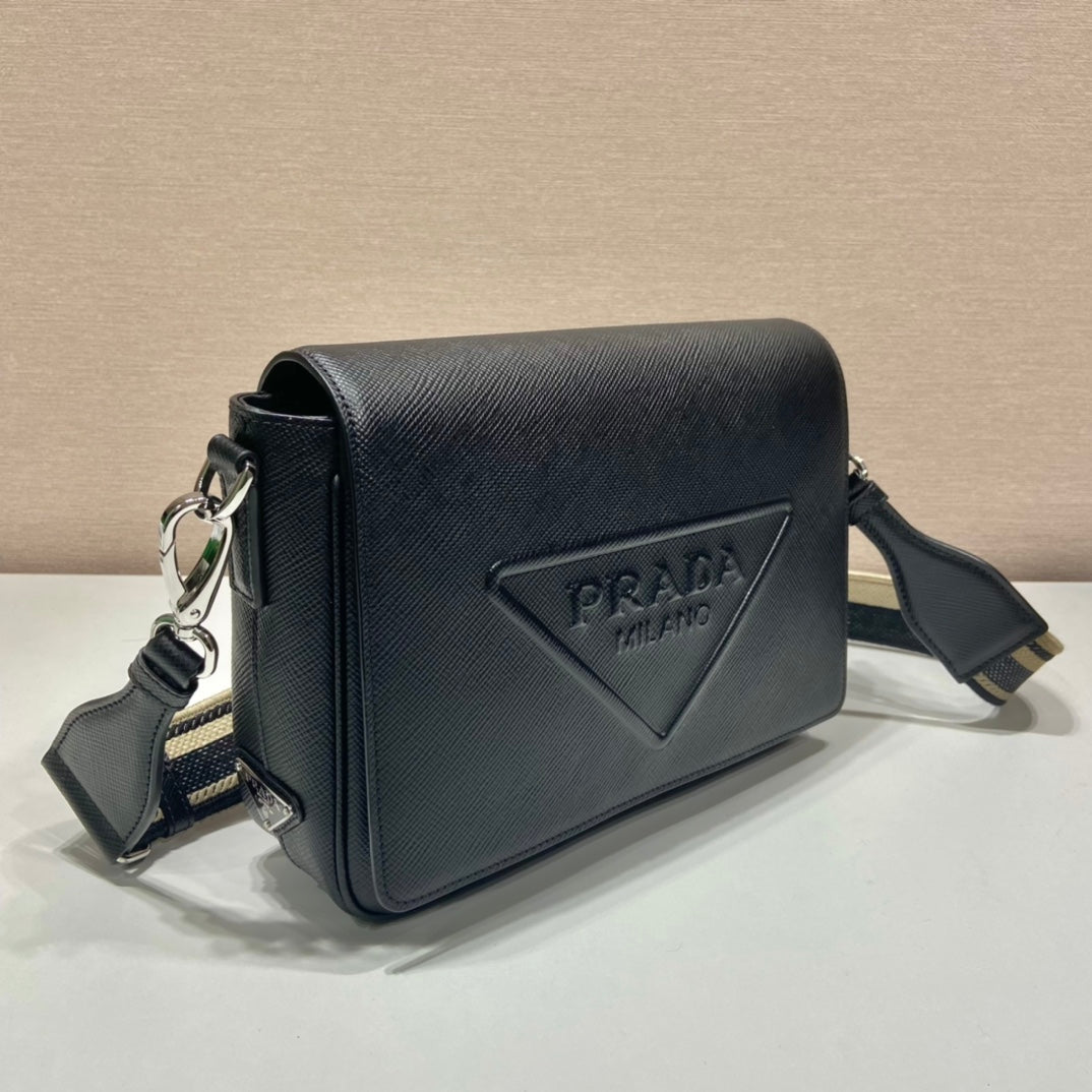 ＰＲＤＡ SAFFIANO LEATHER SHOULDER BAG BLACK