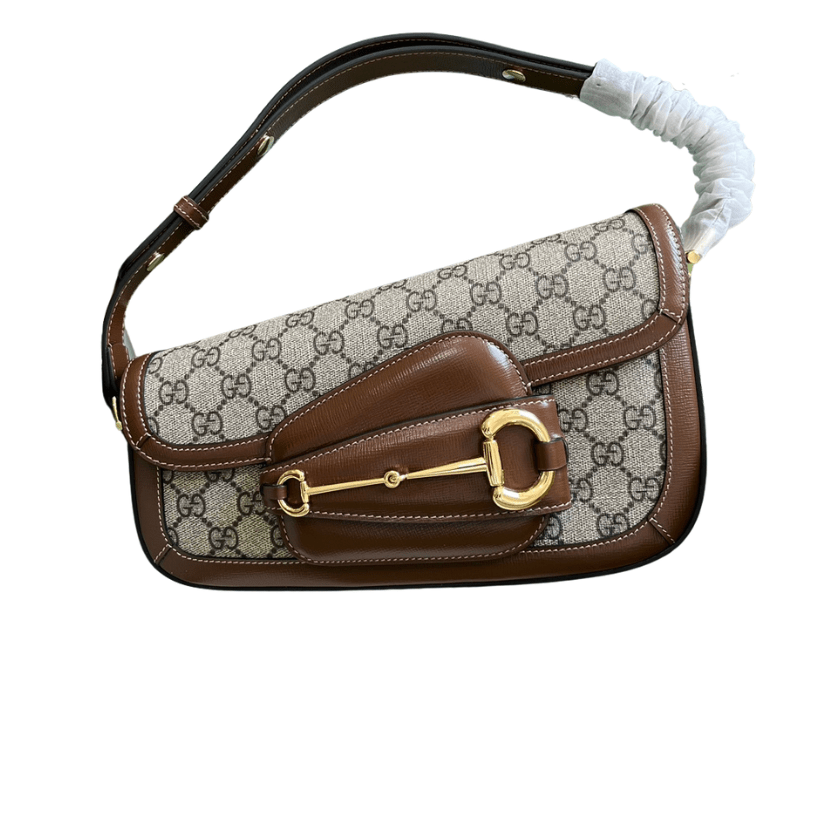 ＧＣＣＩHORSEBIT 1955 SMALL SHOULDER BAG BEGIE-BROWN