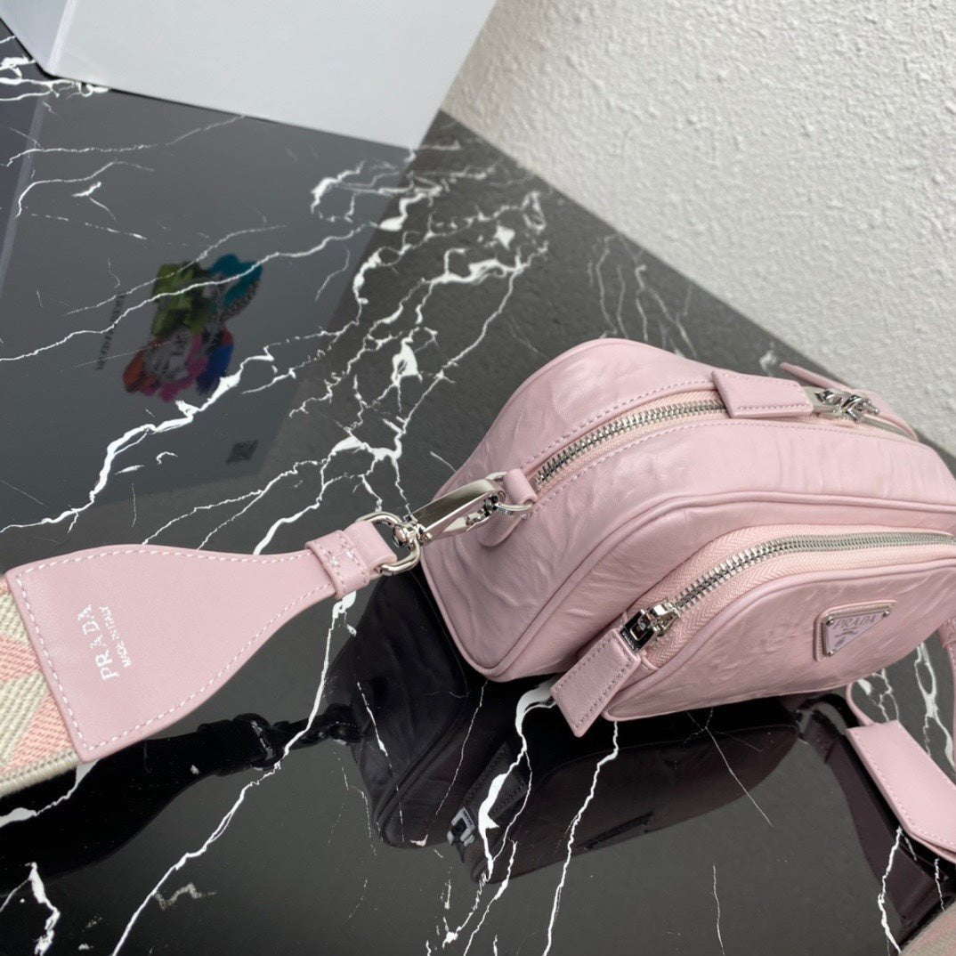 ＰＲＤＡ NAPPA ANTIQUE MULTI-POCKET SHOULDER BAG LIGHT PINK