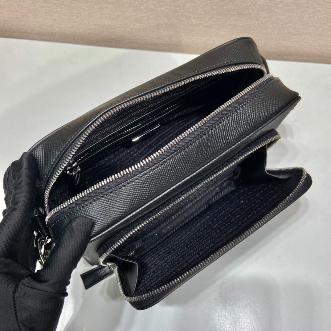 ＰＲＤＡ SAFFIANO LEATHER SHOULDER BAG BLACK