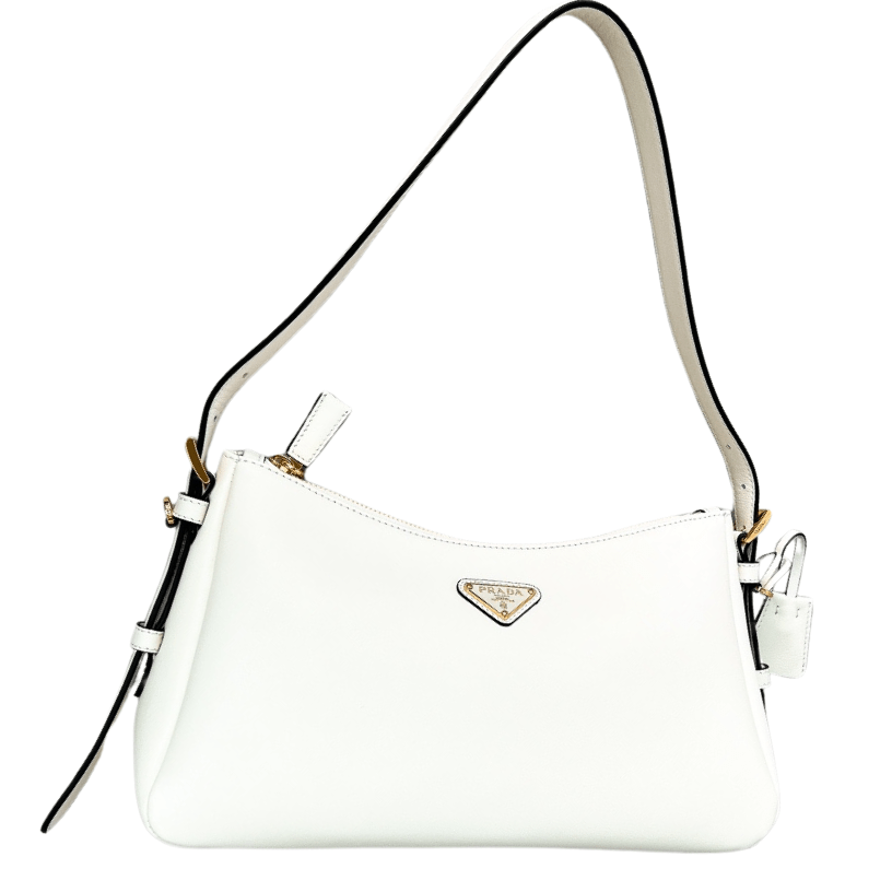 ＰＲＤＡ AIMÉE LARGE LEATHER SHOULDER BAG WHITE